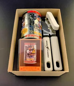 Pinnacle Inside Store Sales Sampler 1997 con abrelatas, lata de muestra, tarjeta de ventas - Imagen 1 de 10