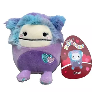 Squishmallows Eden the Purple San Valentino Yeti Bigfoot 4,5” Nuovo con etichette - Foto 1 di 6
