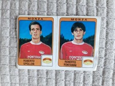 1984 Panini Calciatori 85 Spollon Fontanini Figure No. 405 Monza Con Velina