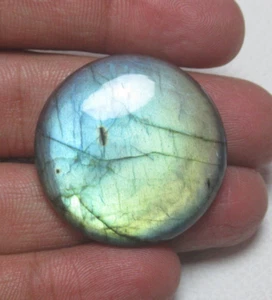 Natural Labradorite Round Cabochon 51.60 Cts Smooth Gemstone Cabochon J 956 - Picture 1 of 5