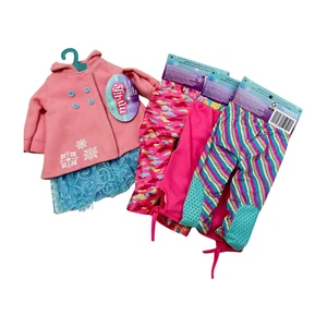 My Life Doll Clothing Lot 3 Pea Coat Pants For 18 inch Doll New Pink Blue - Picture 1 of 5