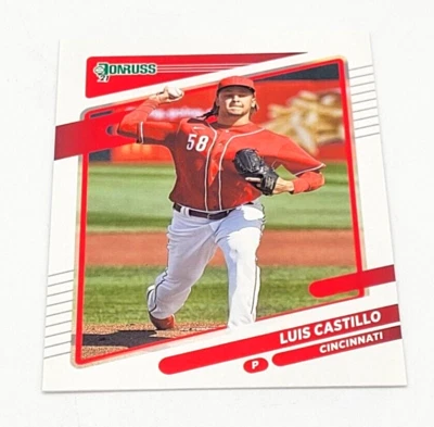 2021 Panini Donruss Baseball Luis Castillo Cincinnati Reds #124 - Image 1 of 2