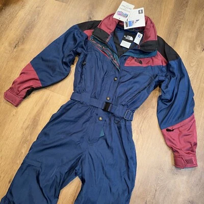 North Face лыж костюм цельный Snowsuit снег нагрудник водонепроницаемый винтажный новый женщин 10 - Изображение 1 из 4