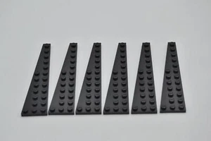 LEGO 6 x Flügelplatte links schwarz Black Wedge Plate 12x3 Left 47397 - Bild 1 von 2
