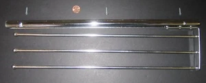 KV #P793 THREE-ROD TOWEL RACK, STEEL, 18" LENGTH, 5" WIDTH, POLISHED CHROME - Bild 1 von 2