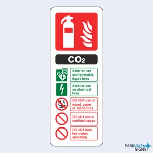 CO2 Fire Extinguisher ID Sign - Picture 1 of 1