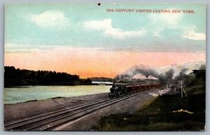 Postcard 20th Century Limited Leaving New York Lake Shore & NY Central Lines - Picture 1 of 2