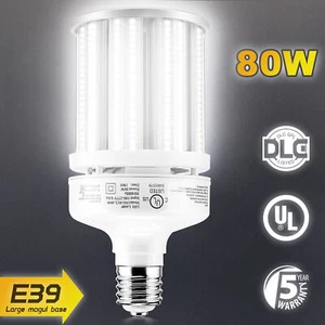 LED Retrofit Corn Light Bulb 80W Warehouse Workshop Highbay Light E39 Mogul Base - Picture 1 of 12