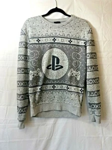 PlayStation Gray Unisex Size S Long Sleeve Polyester Sweat Shirt - Picture 1 of 5