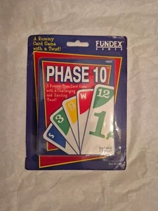 New VINTAGE Phase 10 Card Game Fundex Games 1998 Sealed 8220 Blue HOLY GRAIL - Picture 1 of 10