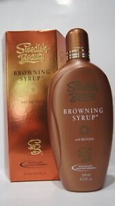 NEW Swedish Beauty Browning Syrup with Bronzer Tanning Lotion Tingle FREE