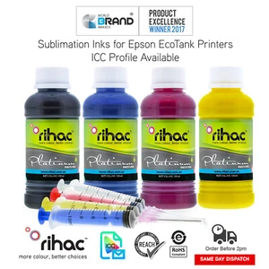 Dye Sublimation Ink for Epson EcoTank ET-1110 ET-2710 ET-2720 T522 + Syringe CIS - Picture 1 of 9