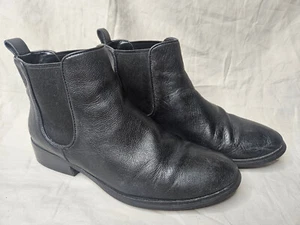 Cole Haan Corinne Chelsea Ankle Boots Womens 7 Black Leather Low Heel Pull On - Picture 1 of 10