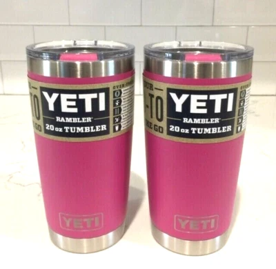 Yeti 20 Oz + Tampa Magslider Correspondente - Rosa Pera Espinhosa🌺 Conjunto de 2 🌺 Novo com etiquetas - Imagem 1 de 3