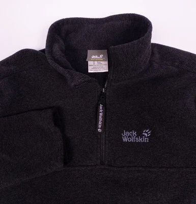 Chaqueta polar Jack Wolfskin Nanuk para hombre 1/4 cremallera suave gris oscuro talla mediana Foto 1 de 4
