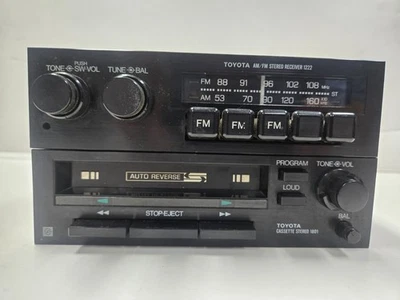 Toyota Pickup 4Runner 1984-1989 Factory AM FM 1222 + 1801 Cassette - Combo OEM Foto 1 de 4