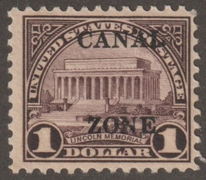 EDSROOM-20316 Canal Zone 95 LH 1925-28 Top Value Lincoln Memorial CV$120 - Picture 1 of 2