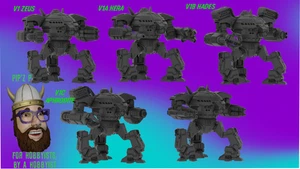 ARS-V1 Ares Alternate Mech Modell für Battletech 6mm-10mm-15mm - Bild 1 von 2