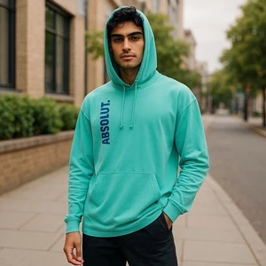 J. America Hooded Game Day Jersey Absolut. Mint Green XXL T-Shirt Cotton NWT - Picture 1 of 21