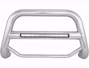 Black Horse Max Beacon Bull Bar Stainless Fits 1992-1998 Jeep Grand Cherokee - Picture 1 of 4