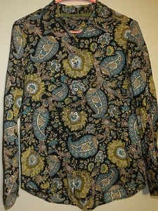 Tommy Bahama Damen Button-Down-Hemd geblümt 100 % Baumwolle tropisch Größe 4 Small - Bild 1 von 5