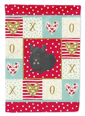 Charcoal Chinchilla Love Garden Flag CK5421GF - Image 1 of 4