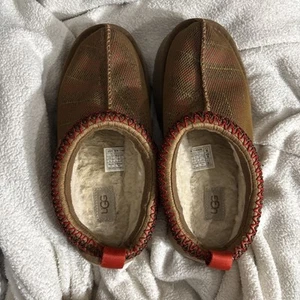 UGG Women Tazz Maxi Tasman Platform Slippers Suede Mesh Chestnut Size 6 - Picture 1 of 13