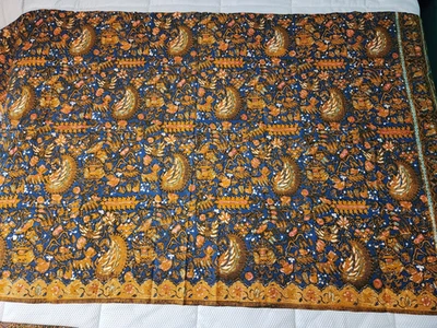 Indonesia? batik 82x39" fabric piece unwashed - Image 1 of 4