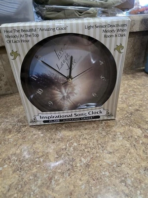 Mark Feldstein Inspirational Song Clock Amazing Grace Light Sensor Wall/Tabletop - Image 1 of 4