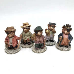 (5) Artmark Resin Vagabond Hobo Fairy Garden 2.5" Bears - Picture 1 of 8
