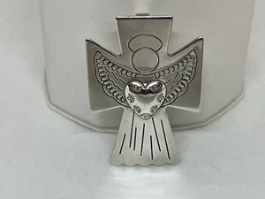 Carolyn Pollack Carlisle Sterling Silber 925 Herz Engel Kreuz Brosche Anhänger - Bild 1 von 15
