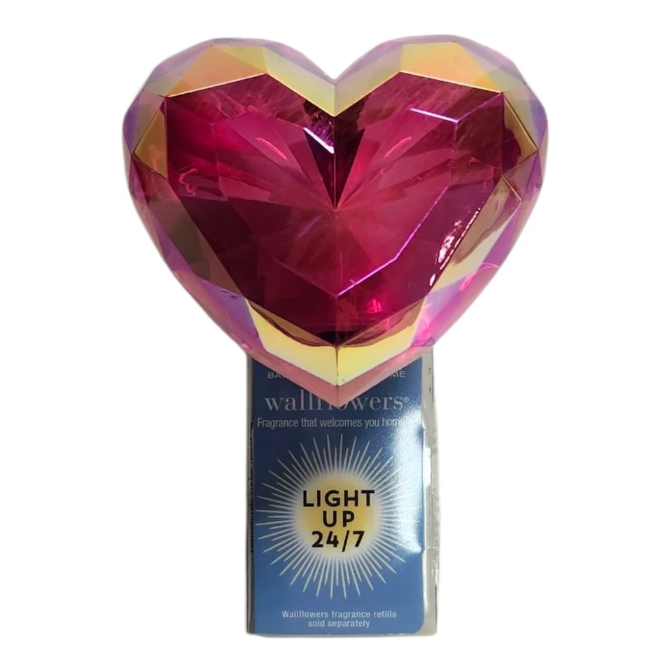 Bath & Body Works ~ PINK CRYSTAL HEART ~ Wallflower Diffuser Plug In Nightlight - Image 1 of 1
