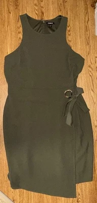Express Scoop Neck Sleeveless Tie Wrap Mini Sheath Dress Size Large - Image 1 of 4