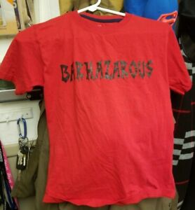 barhazarous rock t-shirt ( sober people suck!) red, size kids 8/10