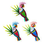 Decoration Indoor Outdoor Sheds Fence Metal Parrot Delicate Wall Hanging