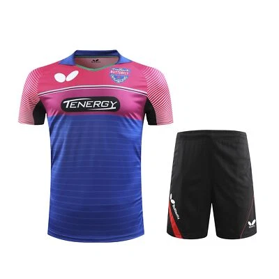Nuevo Butterfly Tenis de Mesa Camiseta y Pantalones Cortos Traje Deportivo Secado Rápido Adulto Niño Foto 1 de 4