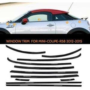 For MINI Cooper Coupe R58 Gloss Black Stainless Car Window Trim Strip 2012-2015 - Bild 1 von 5