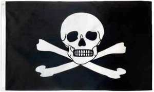 Poison Pirate 3x5ft Poly Pirate Flag Poison Skull Cross Bones Pirate Ship Flag - Picture 1 of 3