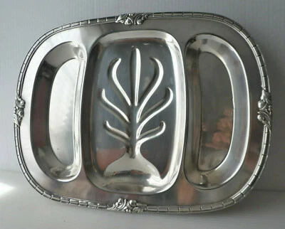 Bandeja para servir árvore poço vintage - Artesanato império prata PRATO QUÁDRUPLO GLORIANA P - Imagem 1 de 4