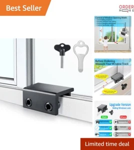 Sliding Window Locks Aluminum Pack of 4 Security Lock for Home Office Doors - Picture 1 of 11