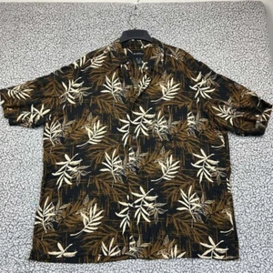 Axcess Shirt Men Extra Large Brown Black Hawaiian Button Up Short Sleeve XL - Picture 1 of 6