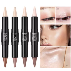 Double-head Face Contour Concealer Makeup Stick Waterproof Natural Highlight Pen - Picture 1 of 24