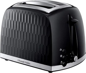 Russell Hobbs Honeycomb 2 Slice Toaster Extra Wide Slots -Black - Picture 1 of 9