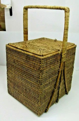 VTG Large Square Picnic Basket Cover