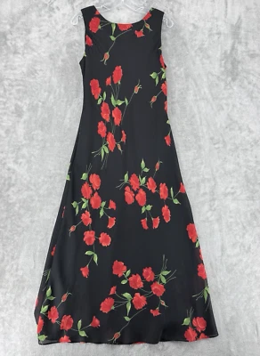 Vintage Ronnie Nicole Dress Womens 12 Floral Rose Chiffon Maxi Cottage Witchy - Image 1 of 4