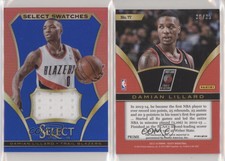 2013-14 Panini Select Select Swatches Blue Prizm /35 Damian Lillard #77