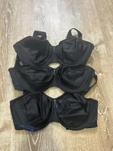 Wacoal BH 32DDD schwarz Basic Beauty Vollfigur Bügel 855192 Menge 3 EUC - Bild 1 von 5