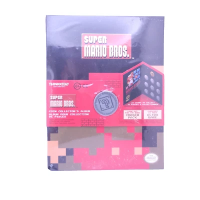 Super Mario Bros Coin Collectors Album Nintendo by Think Greek 2018 New Sealed - Image 1 of 4