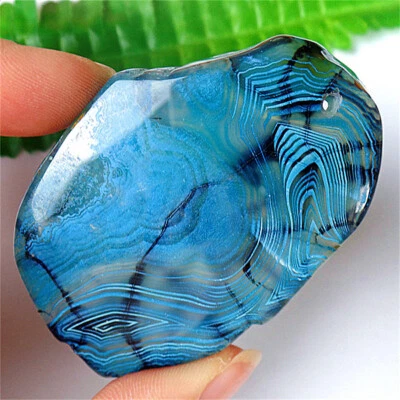 69x47x6mm Azul Dragón Venas Ágata Losa/Rebanada Cuentas Colgante Cuentas DY2516 Foto 1 de 3