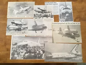 Lotto articoli di giornale vintage anni 80 Space Shuttle Enterprise News ~853A - Foto 1 di 1